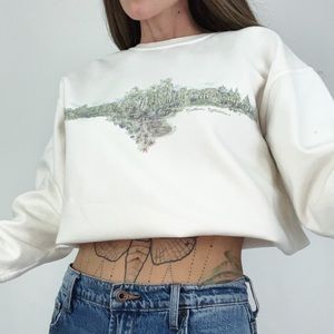Vintage Garden Graphic Crewneck Sweatshirt | Size M